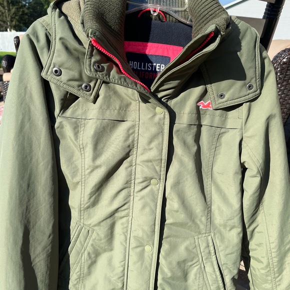 WOMENS HOLLISTER BRAND FLEECE LINED WINTER COAT SIZE M - Picture 5 of 16